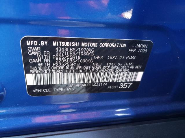 Photo 10 from auction – 2020 MITSUBISHI OUTLANDER with VIN JA4AR3AU0LU028174