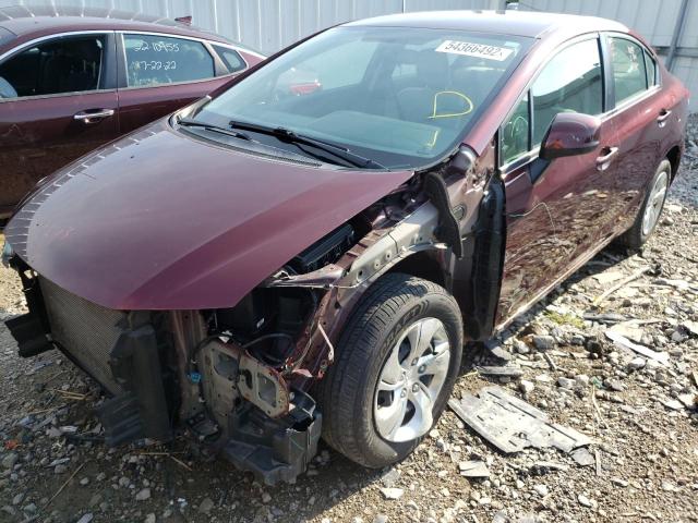Photo 2 from auction – 2013 HONDA CIVIC LX with VIN 19XFB2F54DE076983