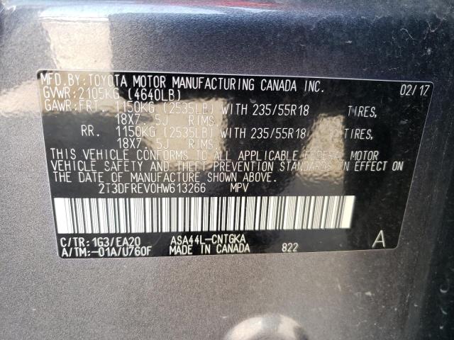 Photo 10 from auction – 2017 TOYOTA RAV4 LIMIT with VIN 2T3DFREV0HW613266