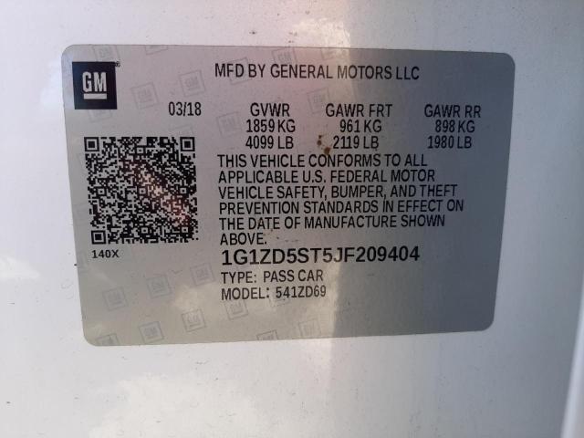 Photo 10 from auction – 2018 CHEVROLET MALIBU LT with VIN 1G1ZD5ST5JF209404