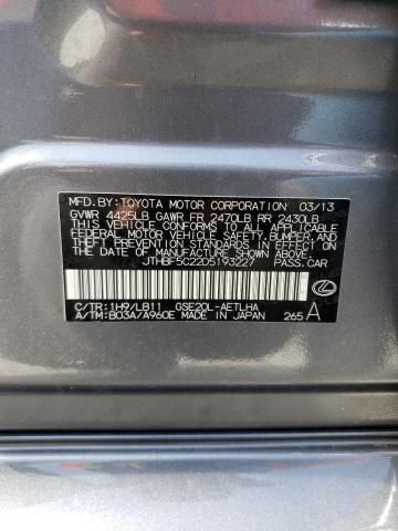 Photo 10 from auction – 2013 LEXUS IS 250 with VIN JTHBF5C22D5193227