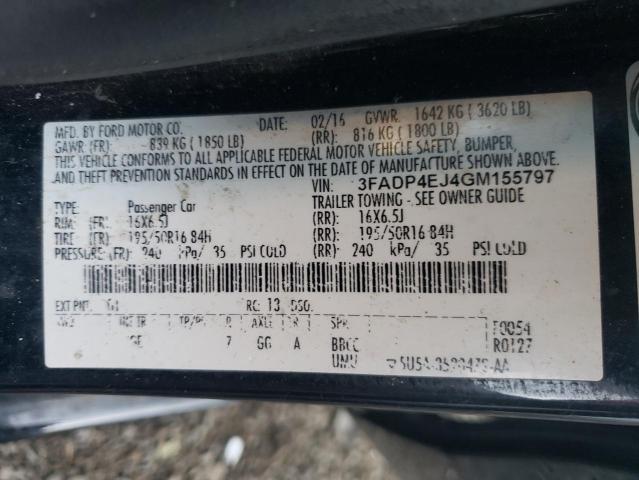 Photo 10 from auction – 2016 FORD FIESTA SE with VIN 3FADP4EJ4GM155797