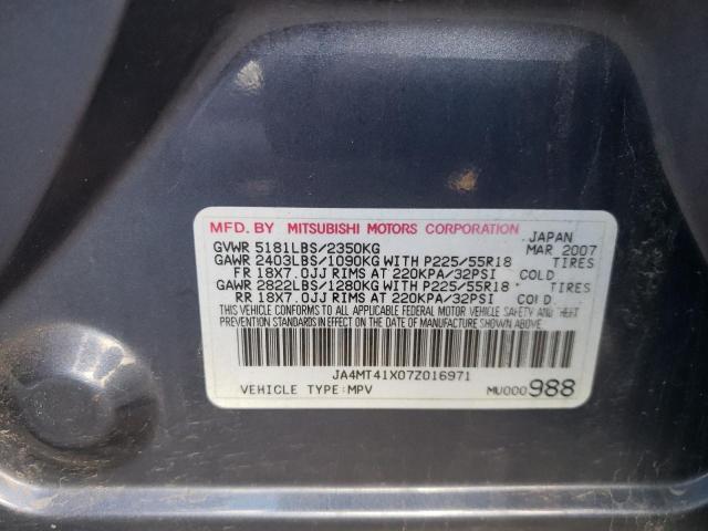 Photo 10 from auction – 2007 MITSUBISHI OUTLANDER with VIN JA4MT41X07Z016971