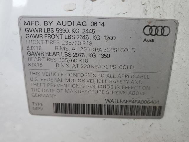 Photo 10 from auction – 2015 AUDI Q5 PREMIUM with VIN WA1LFAFP4FA006404