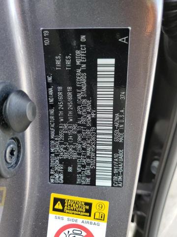 Photo 10 from auction – 2019 TOYOTA HIGHLANDER with VIN 5TDZZRFH5KS365319