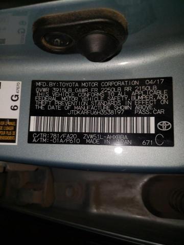Photo 10 from auction – 2017 TOYOTA PRIUS with VIN JTDKARFU6H3538197