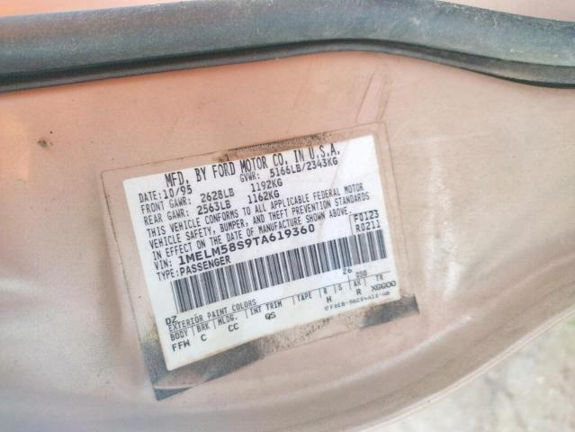 Photo 10 from auction – 1996 MERCURY SABLE with VIN 1MELM58S9TA619360