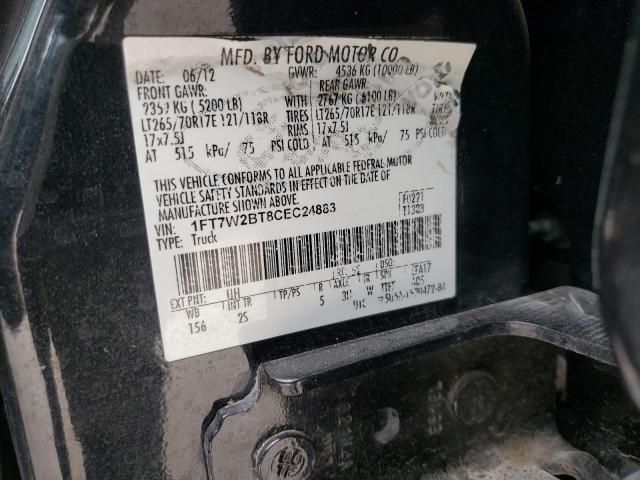 Photo 10 from auction – 2012 FORD F250 SUPER with VIN 1FT7W2BT8CEC24883