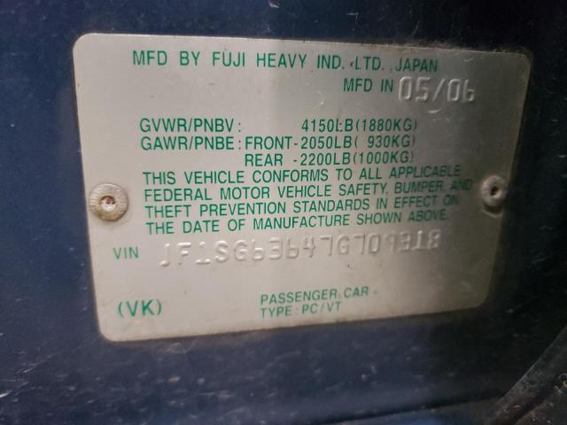 Photo 10 from auction – 2007 SUBARU FORESTER 2 with VIN JF1SG63647G709318