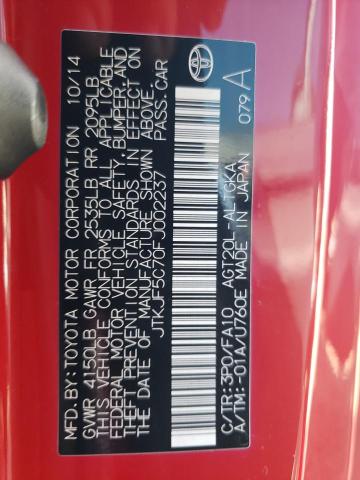 Photo 10 from auction – 2015 TOYOTA SCION TC with VIN JTKJF5C70FJ002237