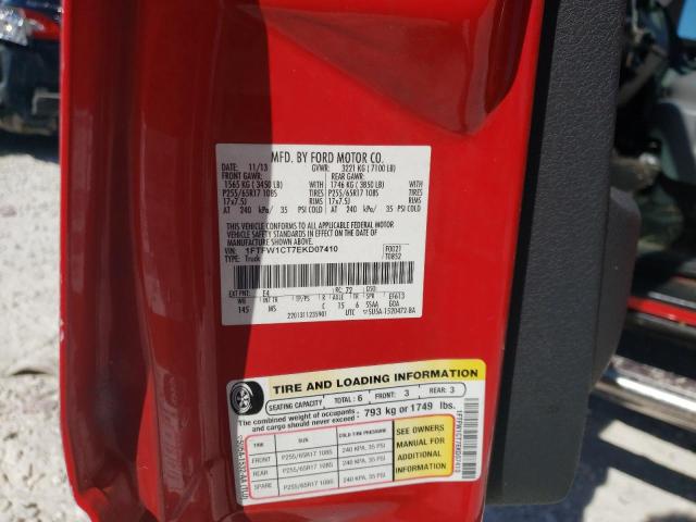 Photo 10 from auction – 2014 FORD F150 SUPER with VIN 1FTFW1CT7EKD07410
