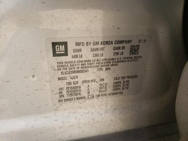 Photo 10 from auction – 2022 BUICK ENCORE with VIN KL4CJESM0NB502441