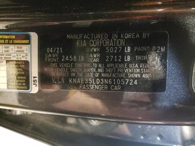 Photo 10 from auction – 2022 KIA STINGER GT with VIN KNAE35LD3N6105724