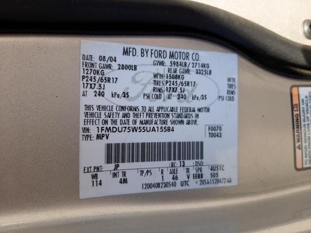 Photo 10 from auction – 2005 FORD EXPLORER L with VIN 1FMDU75W55UA15584