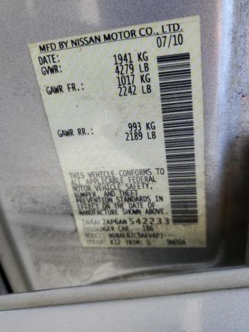 Photo 10 from auction – 2010 NISSAN ALTIMA BAS with VIN 1N4AL2AP6AN542233