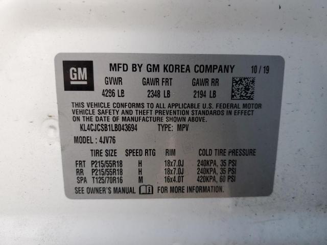 Photo 10 from auction – 2020 BUICK ENCORE ESS with VIN KL4CJCSB1LB043694