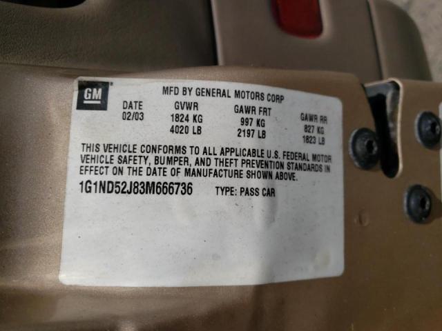 Photo 10 from auction – 2003 CHEVROLET MALIBU with VIN 1G1ND52J83M666736
