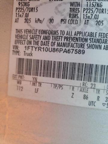 Photo 10 from auction – 2006 FORD RANGER with VIN 1FTYR10U86PA67589