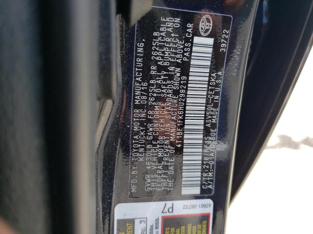 Photo 10 from auction – 2017 TOYOTA CAMRY LE with VIN 4T1BF1FK6HU298219