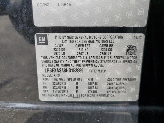 Photo 10 from auction – 2017 BUICK ENVISION P with VIN LRBFXASA8HD153889