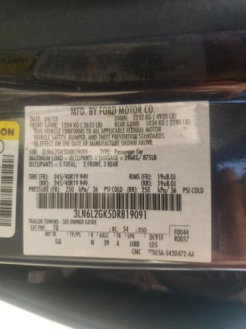 Photo 10 from auction – 2013 LINCOLN MKZ with VIN 3LN6L2GK5DR819091
