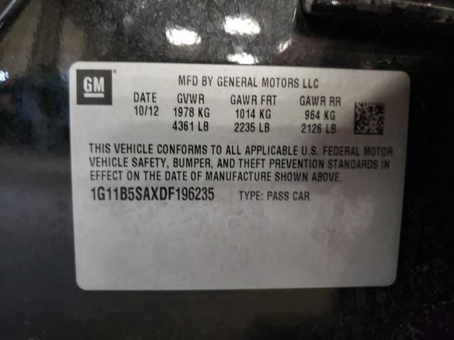 Photo 10 from auction – 2013 CHEVROLET MALIBU LS with VIN 1G11B5SAXDF196235