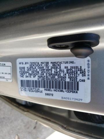 Photo 10 from auction – 2002 TOYOTA CAMRY LE with VIN 4T1BE32K22U631852