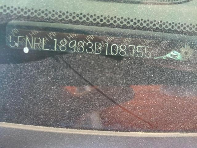 Photo 10 from auction – 2003 HONDA ODYSSEY EX with VIN 5FNRL18933B108755