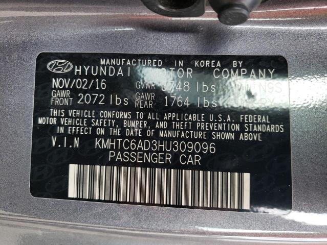 Photo 10 from auction – 2017 HYUNDAI VELOSTER with VIN KMHTC6AD3HU309096
