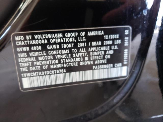 Photo 10 from auction – 2013 VOLKSWAGEN PASSAT SEL with VIN 1VWCM7A31DC079764