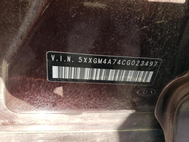 Photo 10 from auction – 2012 KIA OPTIMA LX with VIN 5XXGM4A74CG023497