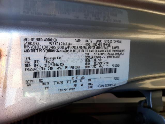 Photo 10 from auction – 2012 FORD FOCUS with VIN 1FAHP3F2XCL395273