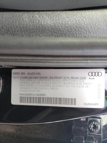 Photo 10 from auction – 2018 AUDI A3 PREMIUM with VIN WAUAUGFF2J1043650