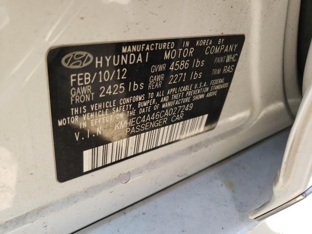 Photo 10 from auction – 2012 HYUNDAI SONATA HYB with VIN KMHEC4A46CA027249