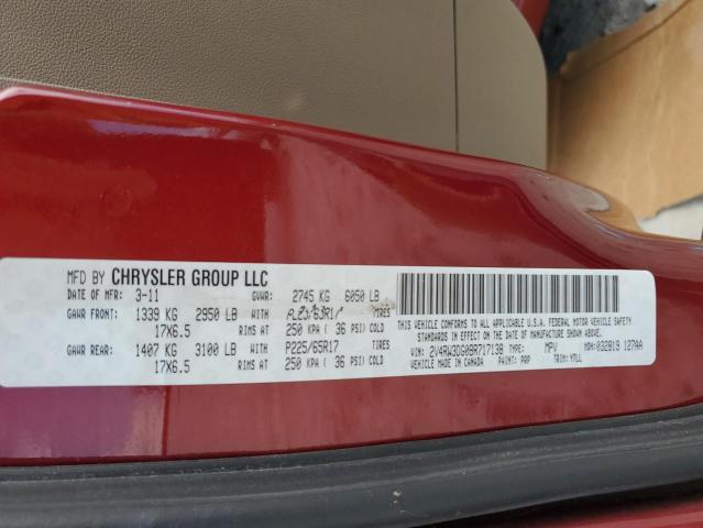 Photo 10 from auction – 2011 VOLKSWAGEN ROUTAN SE with VIN 2V4RW3DG0BR717138