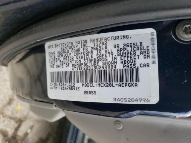 Photo 10 from auction – 2003 TOYOTA AVALON with VIN 4T1BF28B13U299984