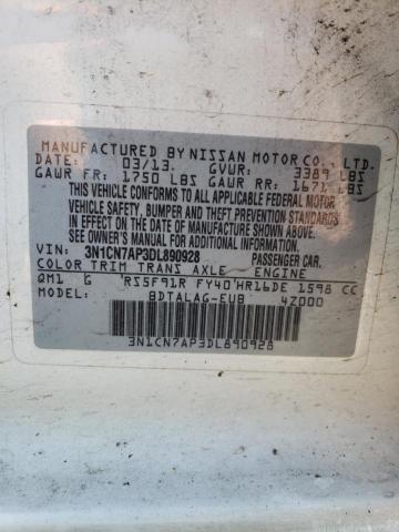 Photo 10 from auction – 2013 NISSAN VERSA S with VIN 3N1CN7AP3DL890928