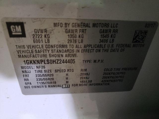 Photo 10 from auction – 2017 GMC ACADIA DEN with VIN 1GKKNPLS0HZ244405