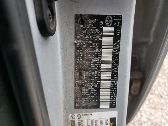 Photo 10 from auction – 2007 TOYOTA COROLLA CE with VIN 2T1BR32E37C754650