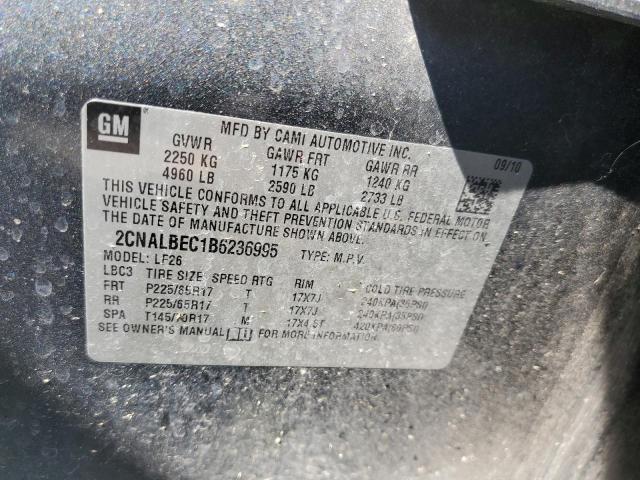 Photo 10 from auction – 2011 CHEVROLET EQUINOX LS with VIN 2CNALBEC1B6236995