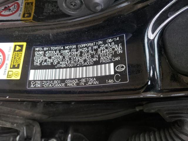 Photo 10 from auction – 2015 LEXUS ES 350 with VIN JTHBK1GG1F2154000