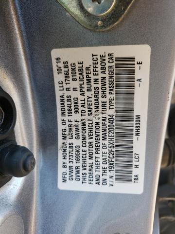 Photo 10 from auction – 2017 HONDA CIVIC LX with VIN 19XFC2F5XHE200404