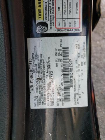 Photo 10 from auction – 2007 LINCOLN MKZ with VIN 3LNHM28T57R622262
