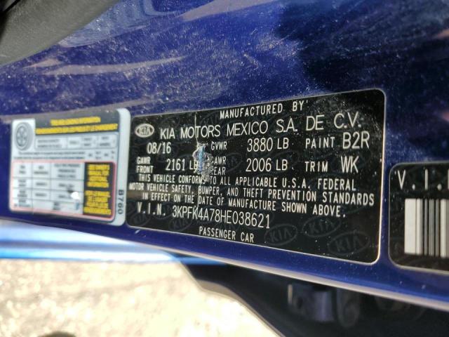 Photo 10 from auction – 2017 KIA FORTE LX with VIN 3KPFK4A78HE038621