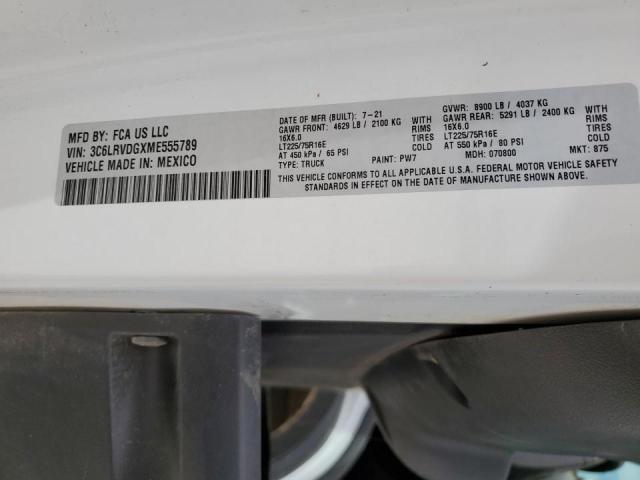 Photo 10 from auction – 2021 RAM PROMASTER with VIN 3C6LRVDGXME555789