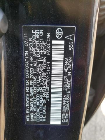 Photo 10 from auction – 2011 TOYOTA COROLLA with VIN JTDBU4EE3B9151874