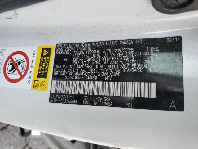 Photo 10 from auction – 2014 LEXUS RX 350 BAS with VIN 2T2BK1BA1EC246658