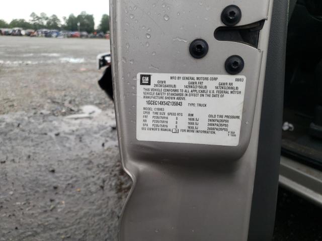 Photo 10 from auction – 2004 CHEVROLET SILVERADO with VIN 1GCEC14X54Z135843