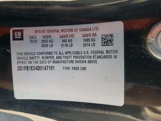 Photo 10 from auction – 2013 CHEVROLET CAMARO LT with VIN 2G1FB1E34D9147181