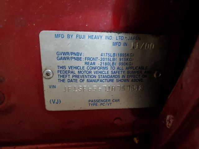Photo 10 from auction – 2001 SUBARU FORESTER S with VIN JF1SF65671H757848